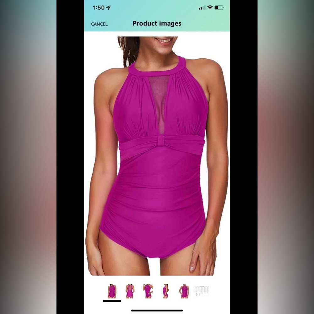 Women’s Pink One Piece Swimsuit Size M
